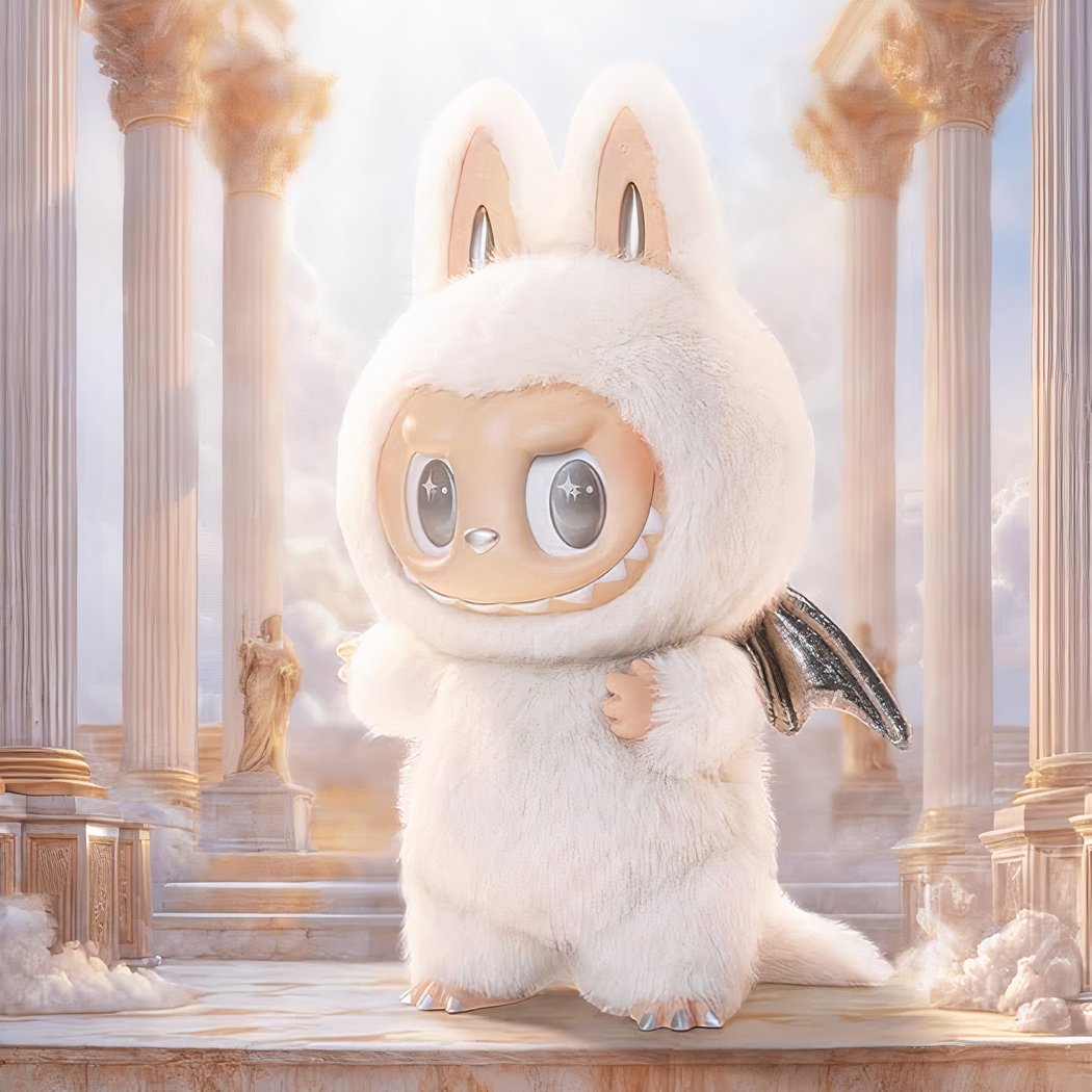 Zimomo Labubu white angel plush toy • My Plush